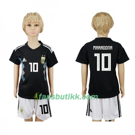 Fotball-VM 2018 Argentina drakt Maradona 10 Barn Bortetrøye